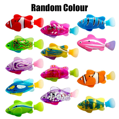 New Cat Toy LED Interactive Swimming Robot Electronic Fish Toys Cute Styling Glowing Simulation Electric Fish Toy Pet Products