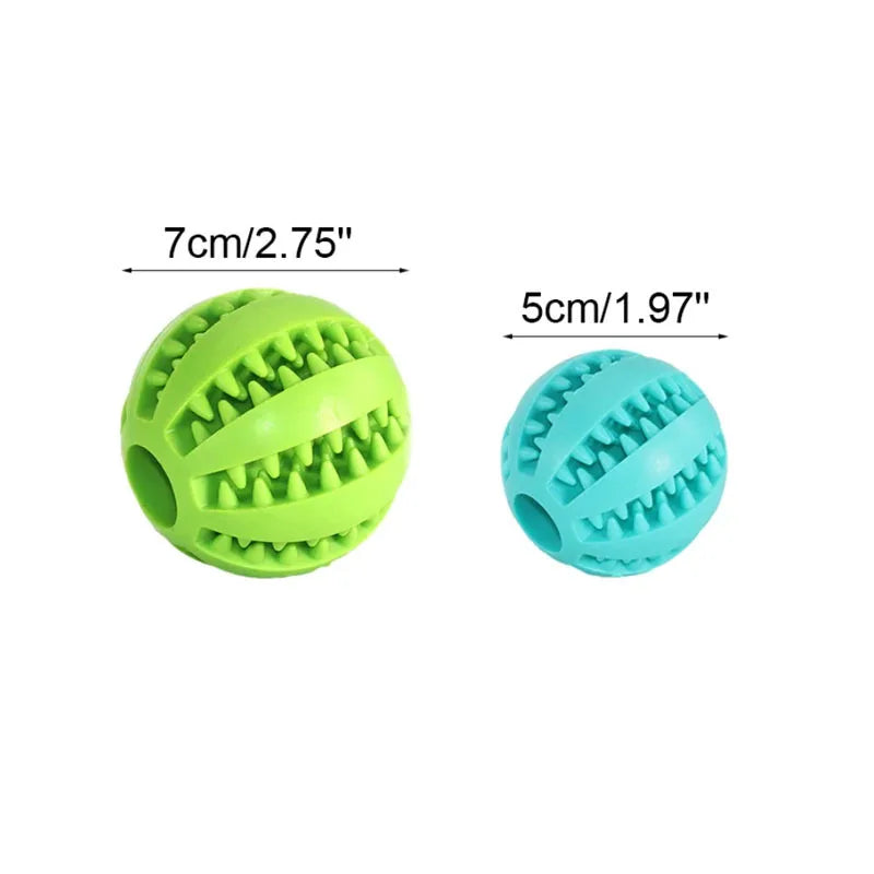 Interactive Rubber Dog Toy Ball – Chewable Silicone Treat Feeder for Dogs and Cats