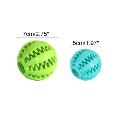 Interactive Rubber Dog Toy Ball – Chewable Silicone Treat Feeder for Dogs and Cats