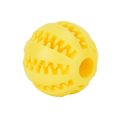 Interactive Rubber Dog Toy Ball – Chewable Silicone Treat Feeder for Dogs and Cats