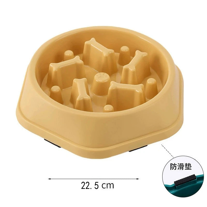 Anti Choking Slow Feeder Dog Bowl – Puzzle Food Dish for Small and Medium Dogs