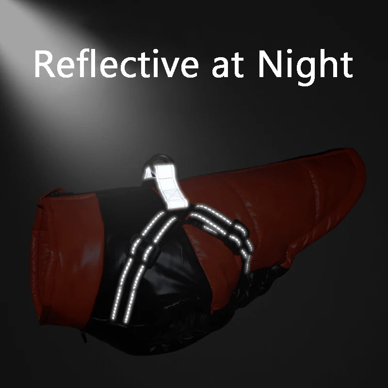 Winter Dog Harness Clothes Waterproof Warm Pet Dog Cotton Coat for Small Large Dogs Jacket French Bulldog Chihuahua Clothing Pug