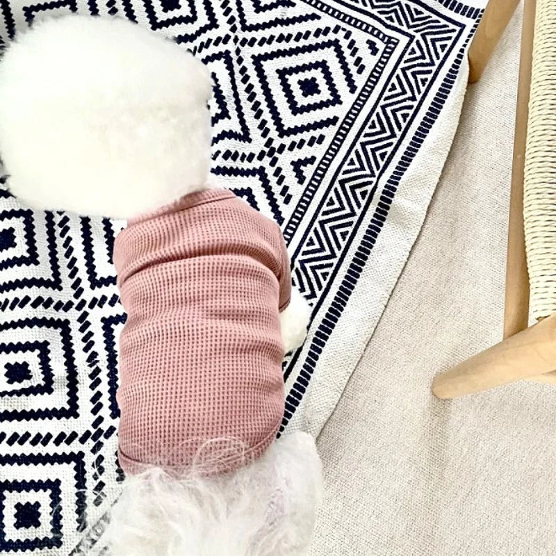 Soft Dog Shirt – Autumn Winter Cute Solid Color Pet Vest for Dogs and Cats