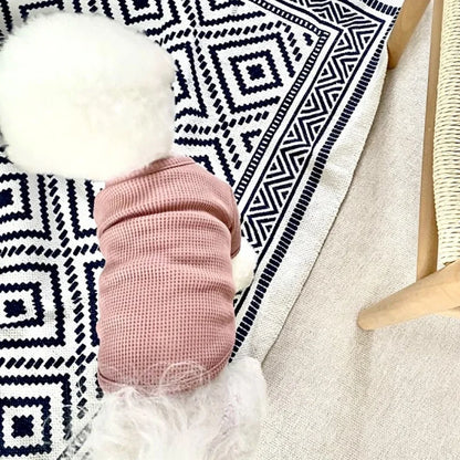 Soft Dog Shirt – Autumn Winter Cute Solid Color Pet Vest for Dogs and Cats