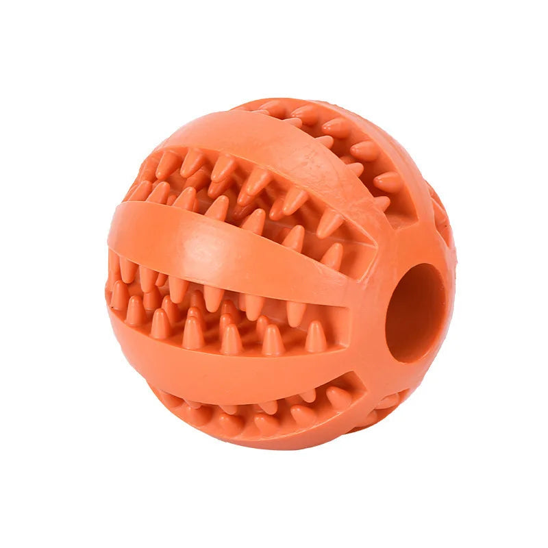 Interactive Rubber Dog Toy Ball – Chewable Silicone Treat Feeder for Dogs and Cats