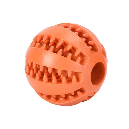 Interactive Rubber Dog Toy Ball – Chewable Silicone Treat Feeder for Dogs and Cats