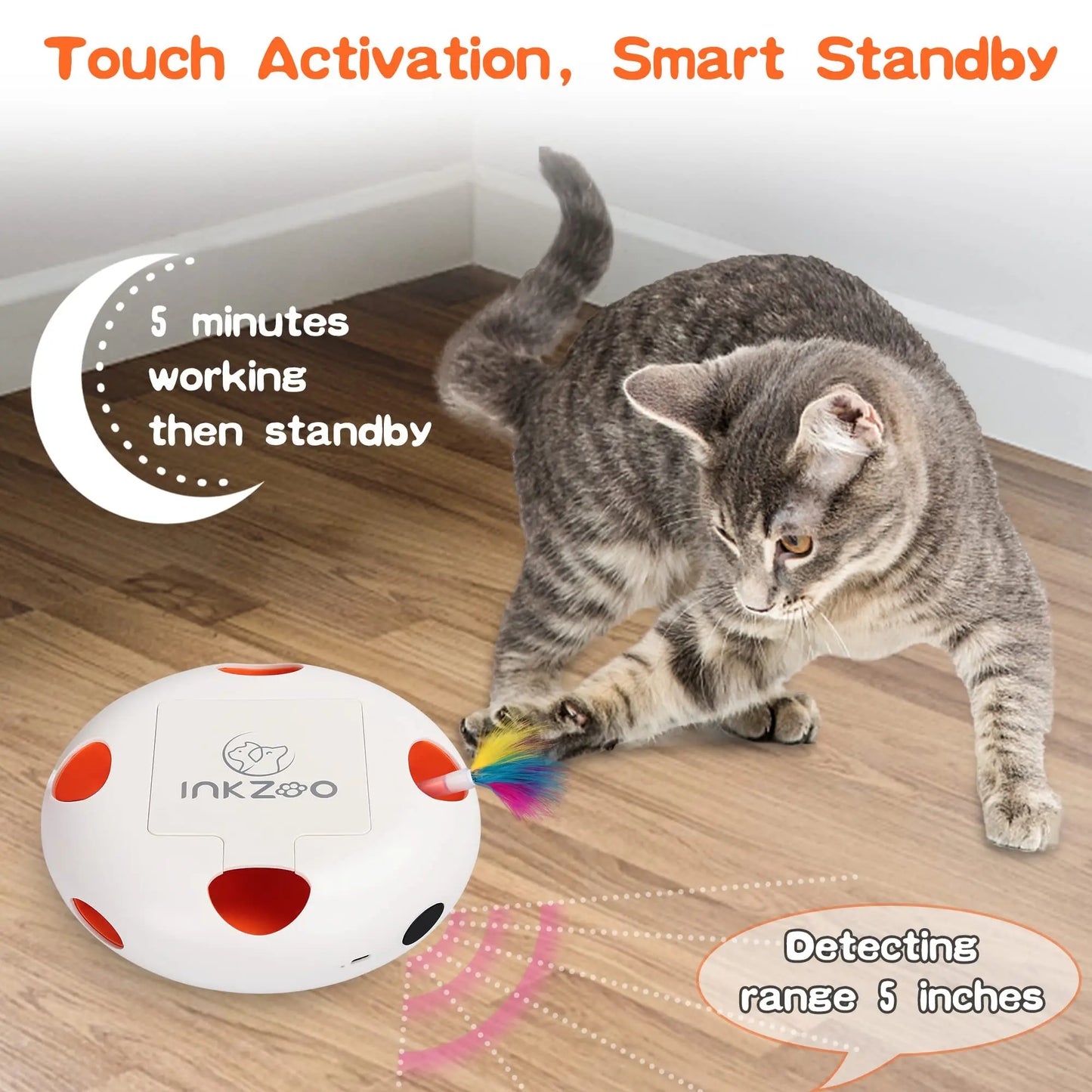 Interactive Cat Whack A Mole Toy – Automatic 7 Hole Mouse Game for Indoor Cats