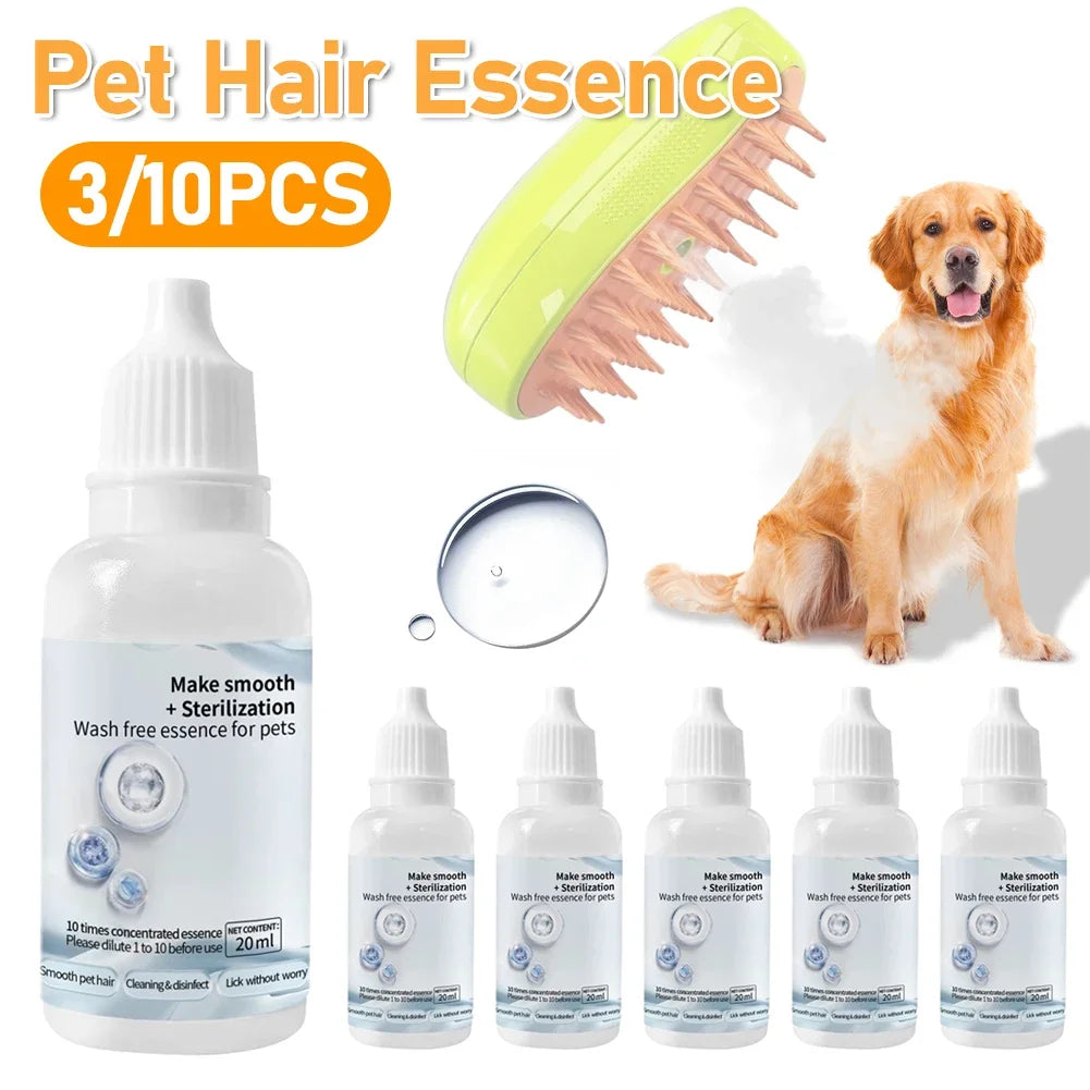 Cat Steam Brush Hair Serum – Pet Grooming Depilation Essence for Cats and Dogs