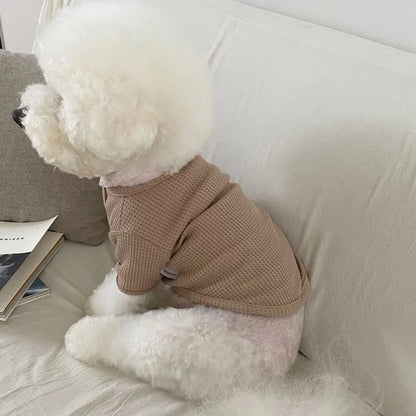 Soft Dog Shirt – Autumn Winter Cute Solid Color Pet Vest for Dogs and Cats