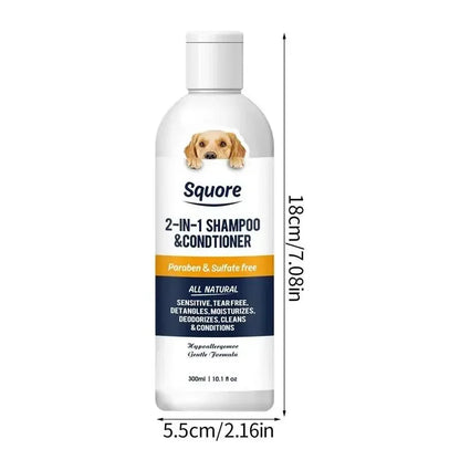 2 in 1 Puppy Shampoo & Conditioner – Natural Moisturizing Pet Shampoo for Sensitive Skin