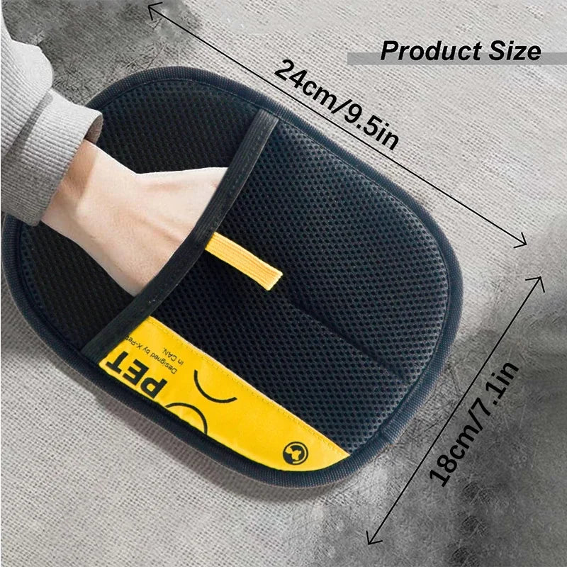 Pet Hair Remover Gloves – Reusable Electrostatic Grooming Mitt for Dogs and Cats