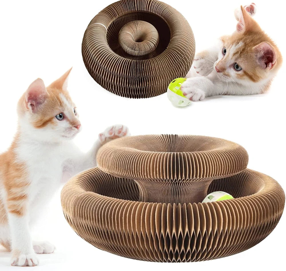 Interactive Tower Cat Toy Turntable Roller Balls Toys for Cats Kitten Teaser Puzzle Track Toy Pets Training Supplies Accessories