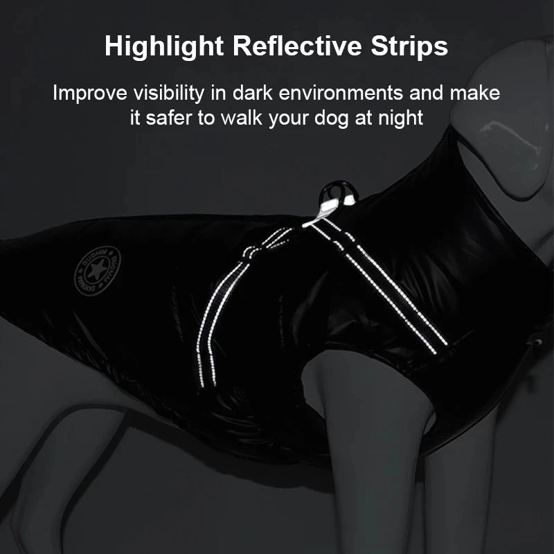 Winter Dog Harness Clothes Waterproof Warm Pet Dog Cotton Coat for Small Large Dogs Jacket French Bulldog Chihuahua Clothing Pug