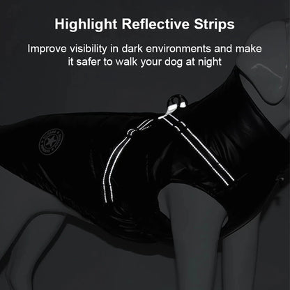 Winter Dog Harness Clothes Waterproof Warm Pet Dog Cotton Coat for Small Large Dogs Jacket French Bulldog Chihuahua Clothing Pug