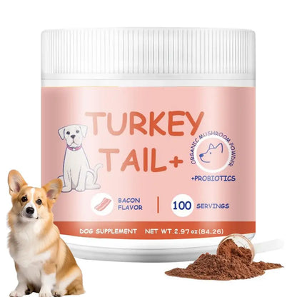 Bacon Flavor Pet Mushroom Powder – Daily Appetite Enhancer for Picky Cats and Dogs