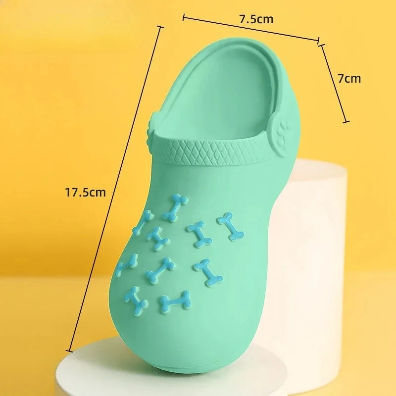 Dog Squeaky Latex Slipper Durable Chew Toy Teeth Cleaning Training Indoor Outdoor Play Small Medium Large Dogs Pet Supplies