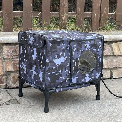 Outdoor Waterproof Cat House Warm Heated Winter Cat House Insulated Outside Foldable Cats Nest Tent Sleeping Extra Large Pet