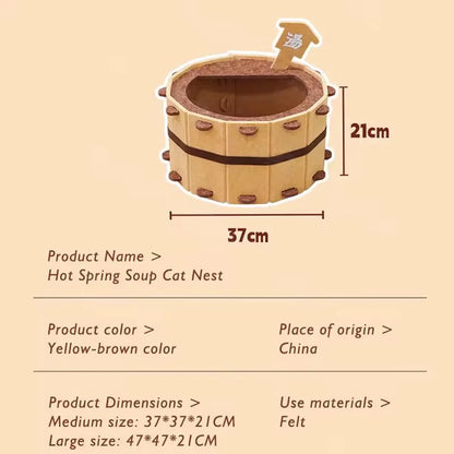 Sturdy Soft Comfortable Pet Nest Four Seasons Bathtub Cat House Fun Semi-Enclosed Felt Cat Bed For Claw Sharpening Sleeping