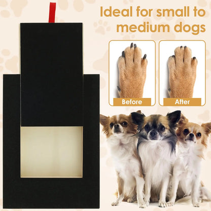 Dog Nail Scratching Board with Snack Box – Wooden Nail File Toy for Pet Grooming
