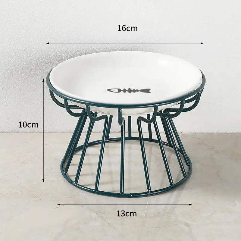 Ceramic Raised Pet Bowl Food Water Treats For Cats &amp Doggie Cat Stand Bowl Dogs Supplies Outdoor Feeding Drinking Accessories