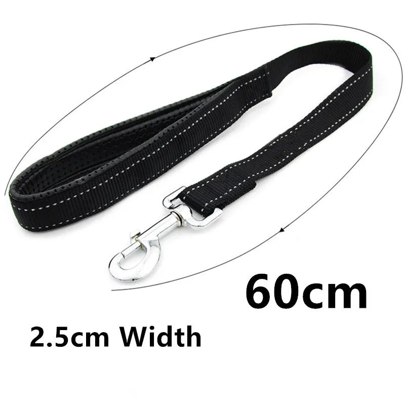 Dog Leash Reflective Short Dogs Leash Nylon Rope Pet Chain Soft Handle Waterproof Leash for Dog Walking Traction Pet Accessories