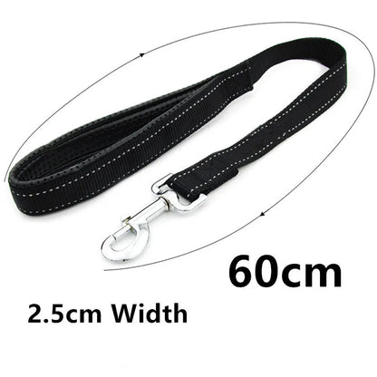 Dog Leash Reflective Short Dogs Leash Nylon Rope Pet Chain Soft Handle Waterproof Leash for Dog Walking Traction Pet Accessories