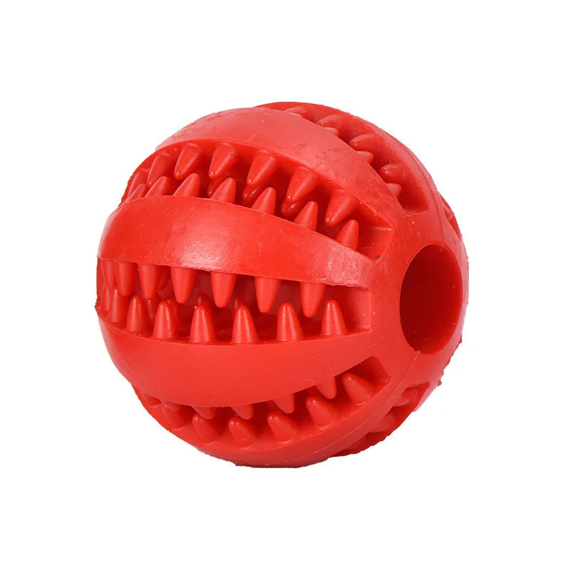 Interactive Rubber Dog Toy Ball – Chewable Silicone Treat Feeder for Dogs and Cats