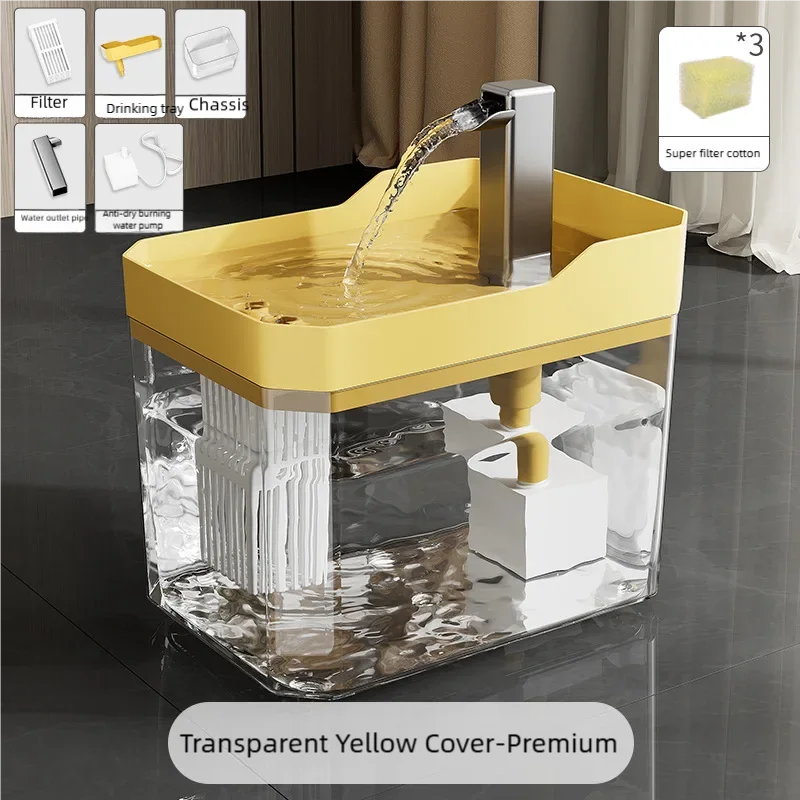 Hot transparent pet water dispenser plug-in automatic water drinker circulating and flowing out water smoothly pet water drinker