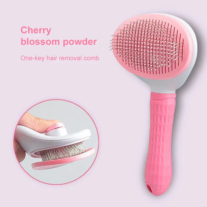 Pet Hair Remover Grooming Brush – Deshedding and Bath Brush for Long Haired Dogs and Cats