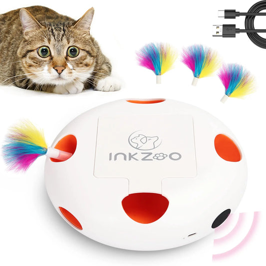 Interactive Cat Whack A Mole Toy – Automatic 7 Hole Mouse Game for Indoor Cats