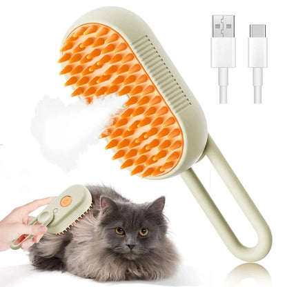 3 in 1 Electric Pet Hair Brush – Steam Spray Massage Comb for Dogs and Cats Hair Removal