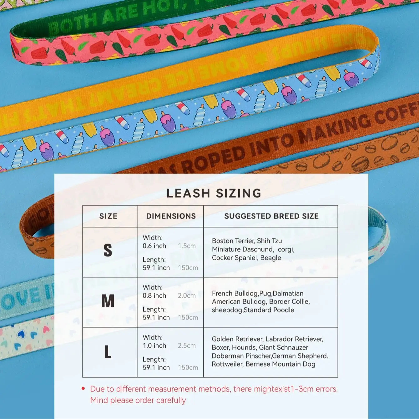 Valentine's Day and New Year Gifts for Dog Lovely Pet Traction Rope Double-Sided Printing Pet Dog And Cat