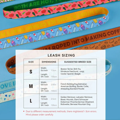 Valentine's Day and New Year Gifts for Dog Lovely Pet Traction Rope Double-Sided Printing Pet Dog And Cat