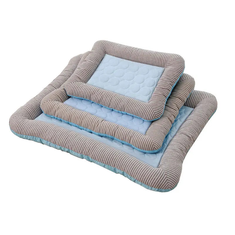 Cooling Pet Mat – Breathable Ice Silk Summer Bed for Dogs, Cats, Puppies and Kittens