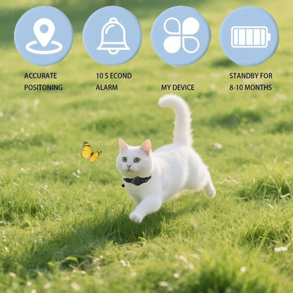 Reflective Pet Collar with AirTag Holder – Waterproof Adjustable GPS Tracker for Cats and Dogs