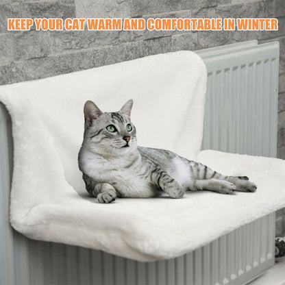 Cat Pet Animal Hanging Luxury Radiator Bed Warm Fleece Basket Cradle Hammock Metal Iron Frame Cat Radiator Bed